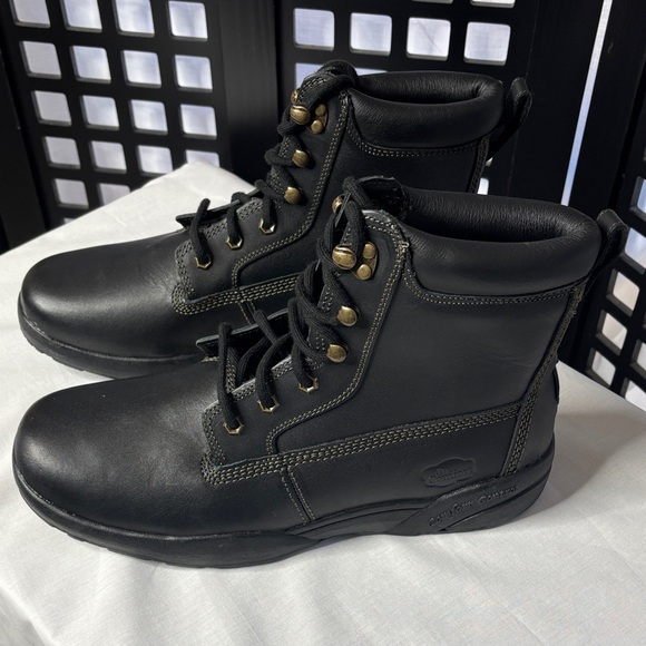 🖤 Dr. Comfort Boss Black Work/Hiking Boots 12 W Wide Leather NWOT 🖤 - Picture 3 of 12